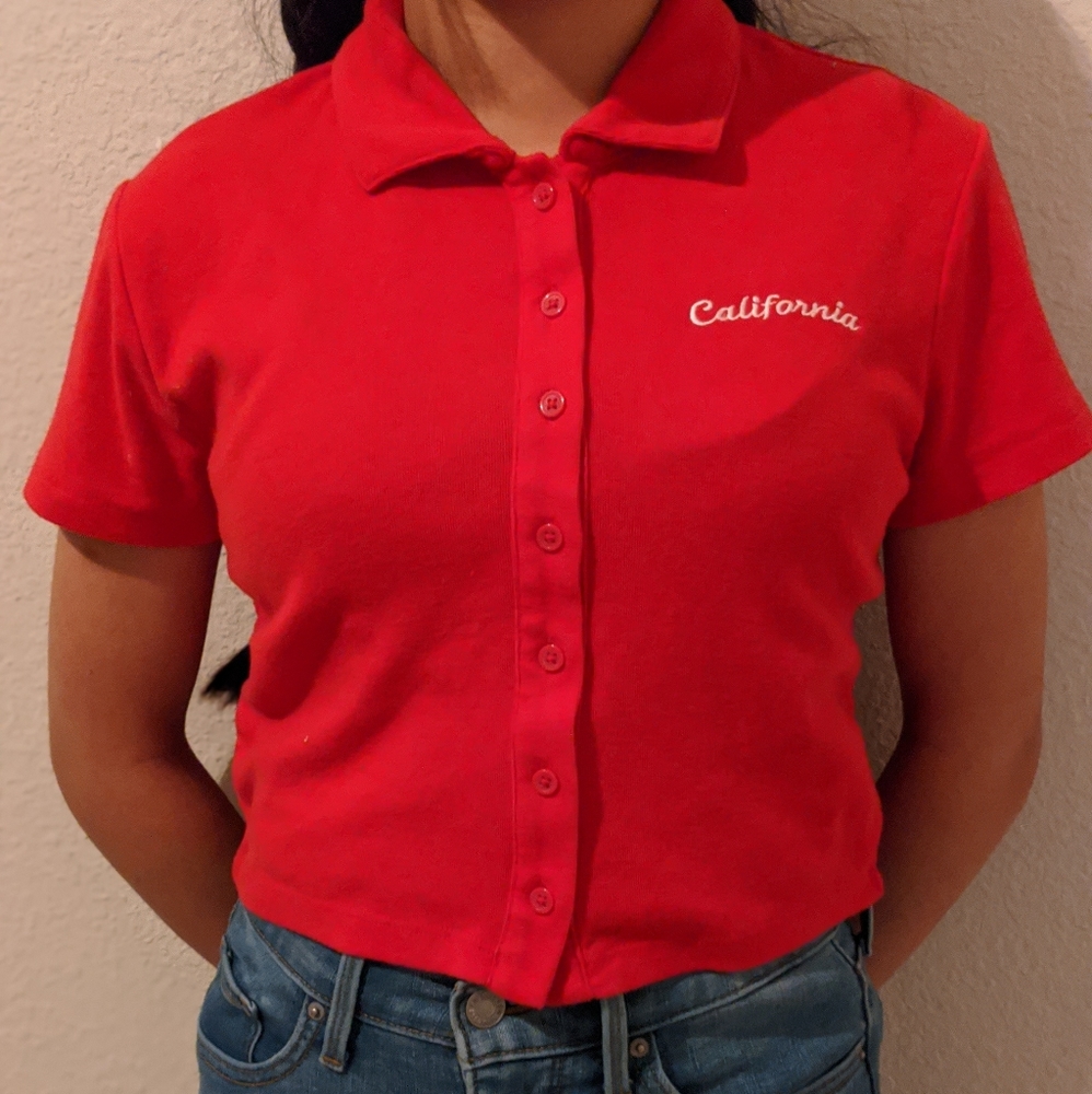 Button up Crop top